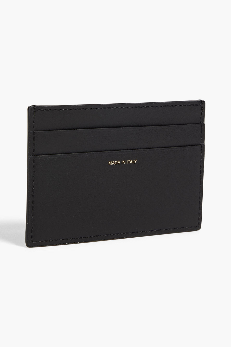 Shop Paul Smith Striped Leather Cardholder In Black