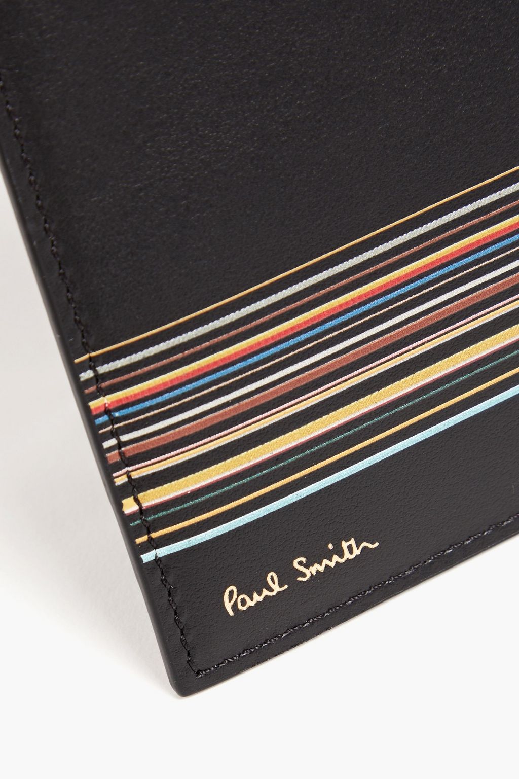 PAUL SMITH Striped leather cardholder