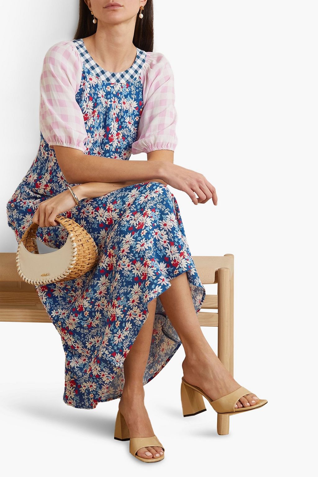 RIXO Medora printed crepe midi dress