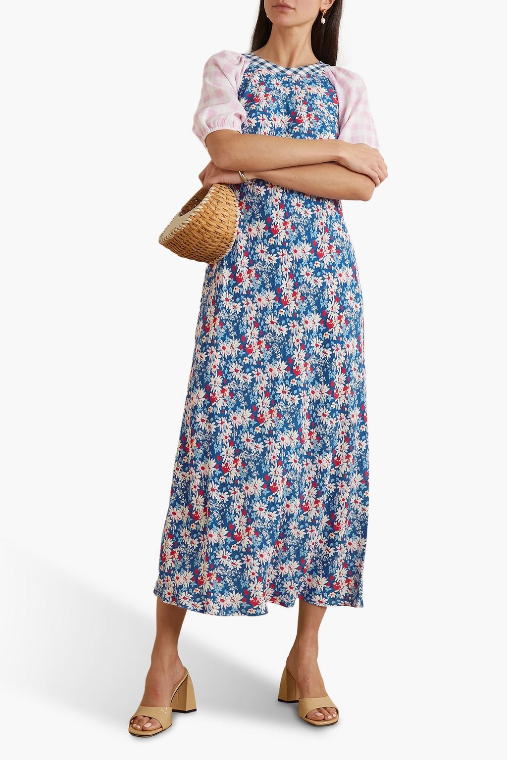 RIXO Medora printed crepe midi dress