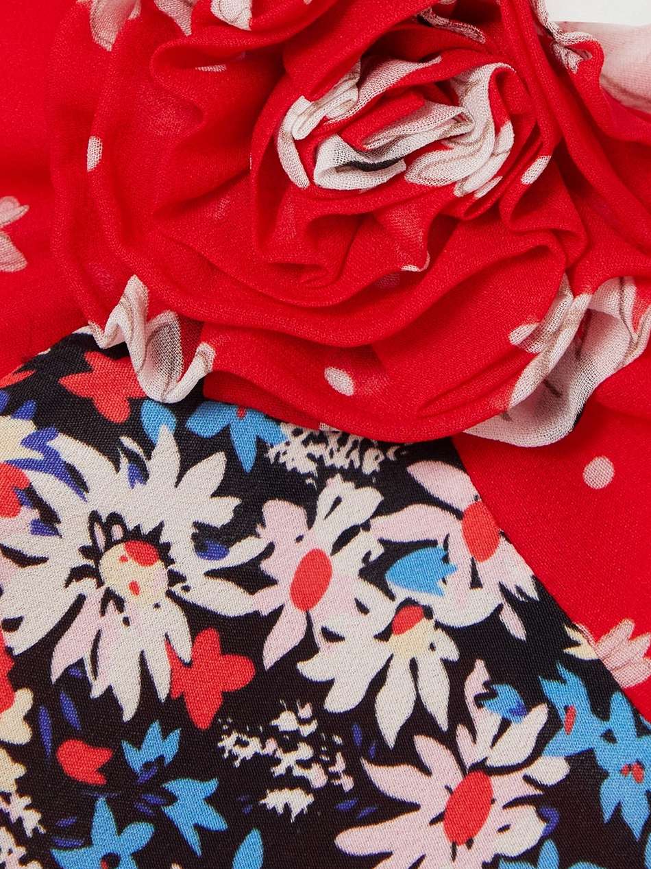 jeanie floral-print crepe halterneck midi dress
