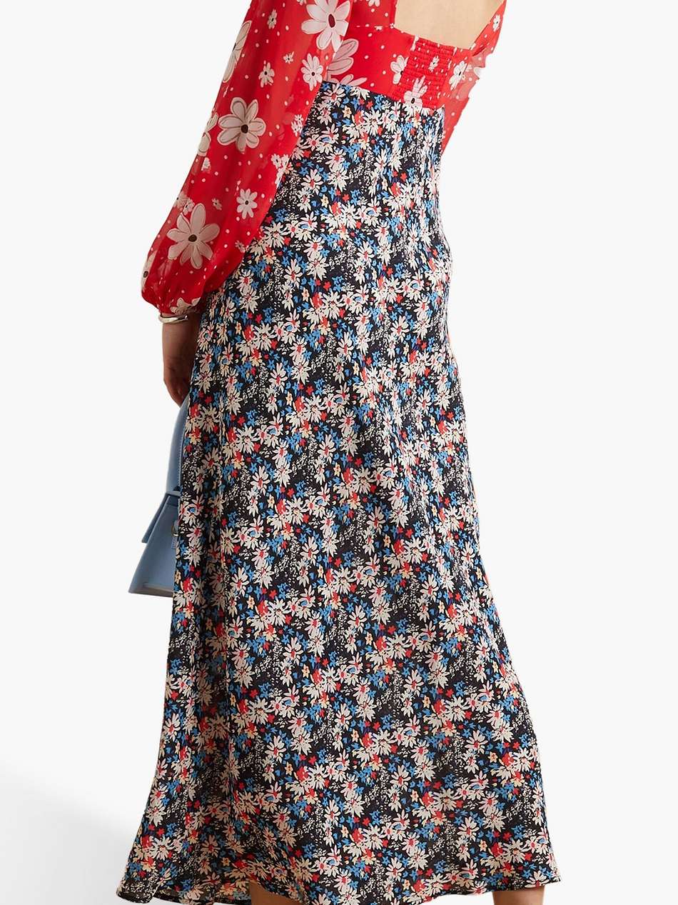 jeanie floral-print crepe halterneck midi dress