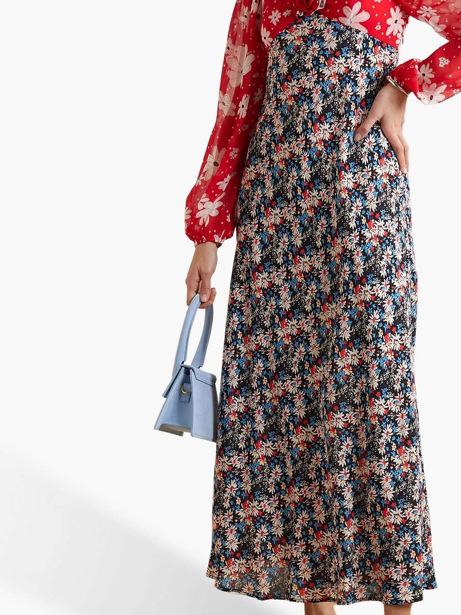 jeanie floral-print crepe halterneck midi dress
