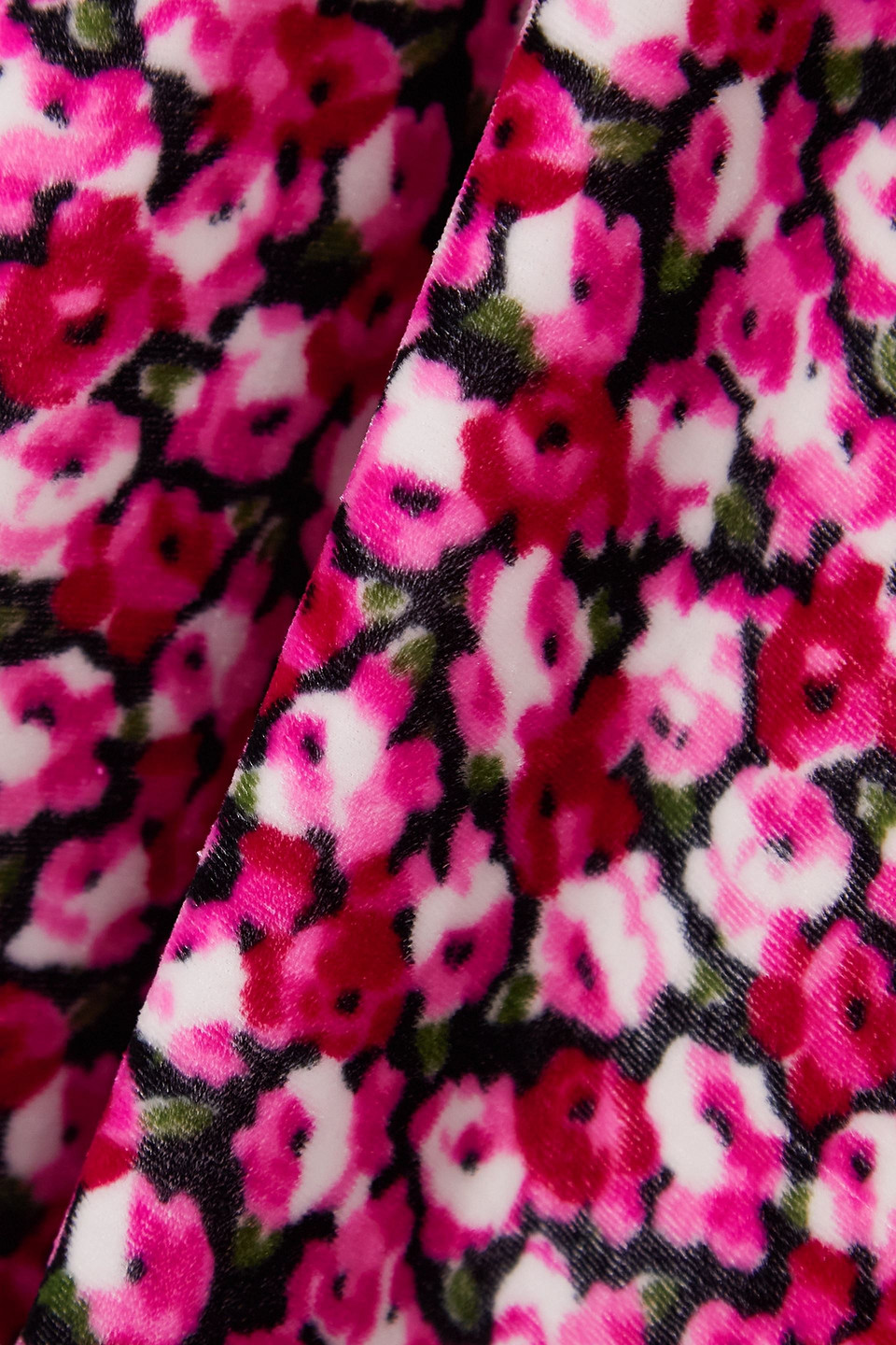 Rixo London Karen Embellished Floral-print Velvet Midi Dress In Pink