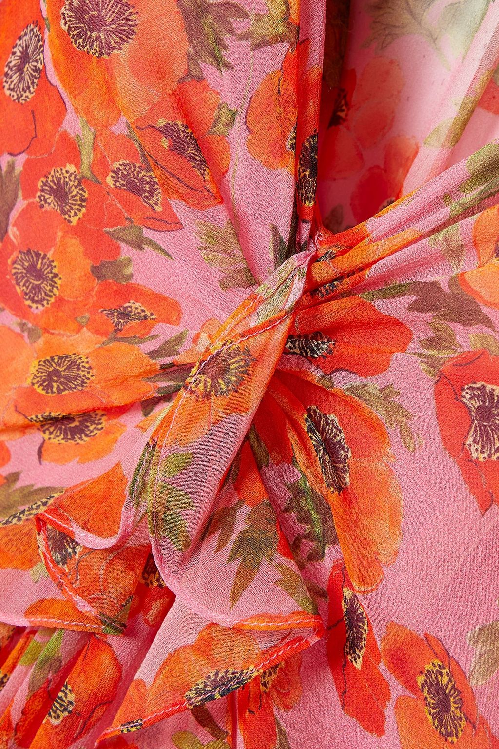 CAROLINA HERRERA Convertible ruffled floral-print silk-chiffon gown