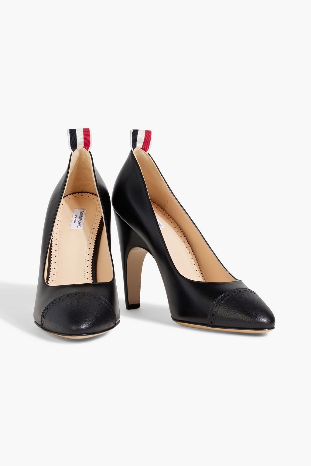 THOM BROWNE Laser-cut leather pumps