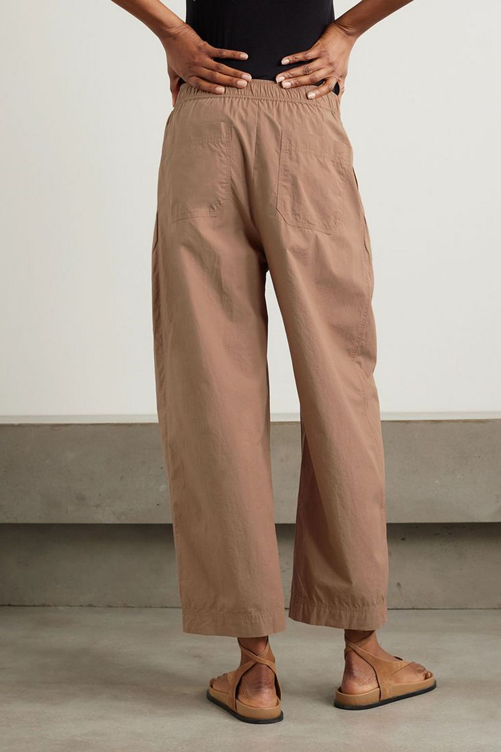 APIECE APART Spa pleated cotton-twill wide-leg pants