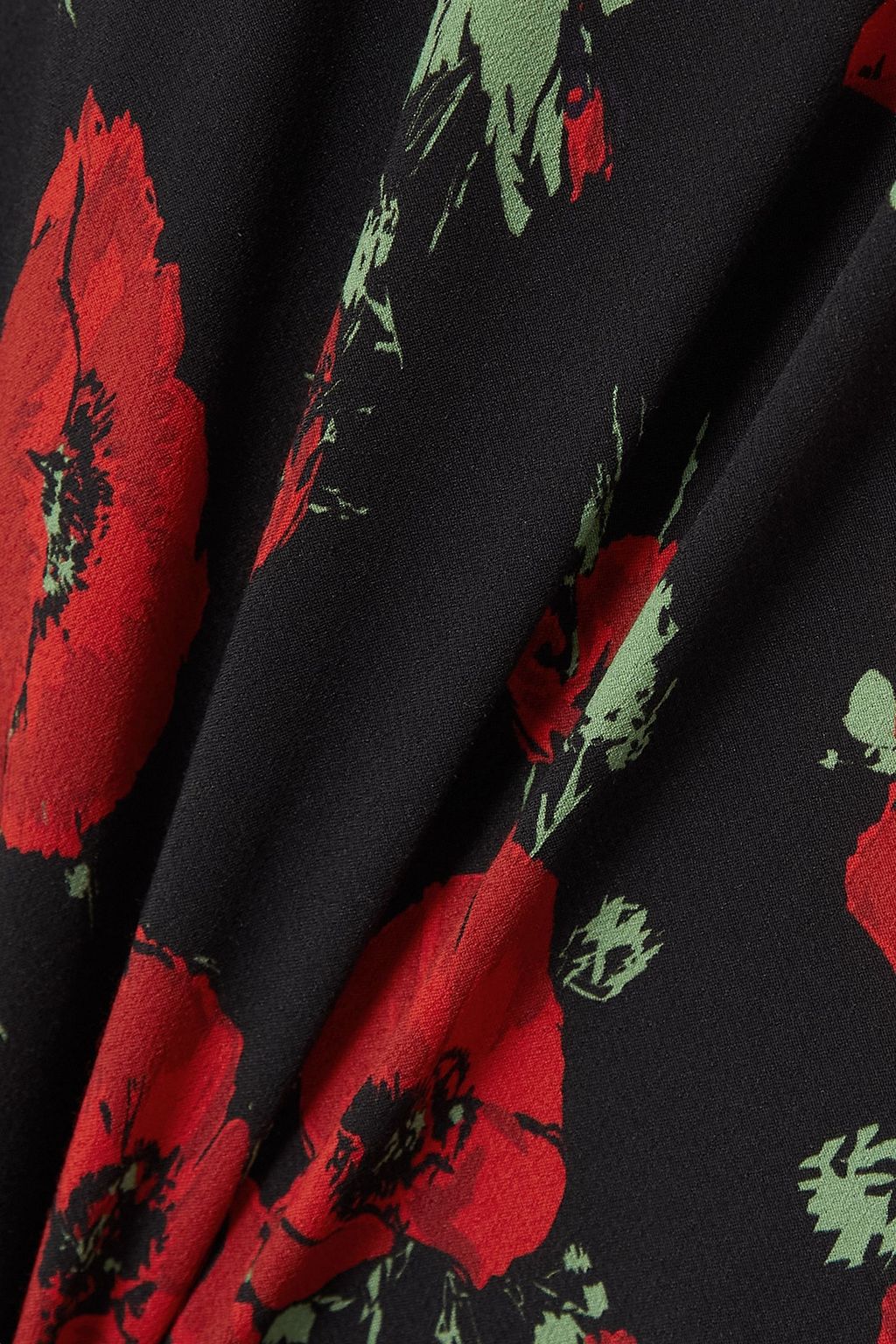 RIXO Juliette ruffled printed crepe midi dress