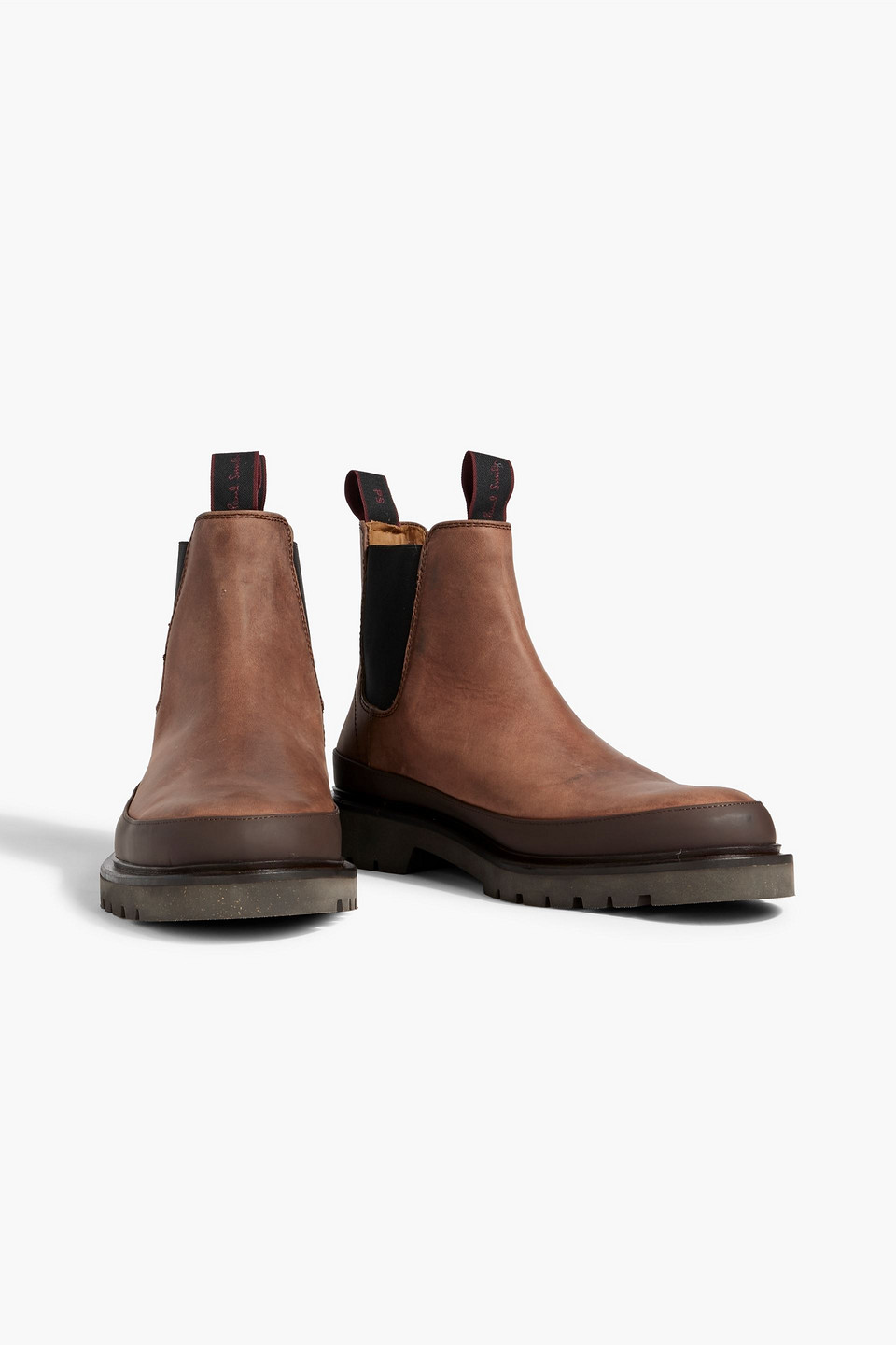 Shop Paul Smith Geyser Burnished-leather Chelsea Boots In Brown