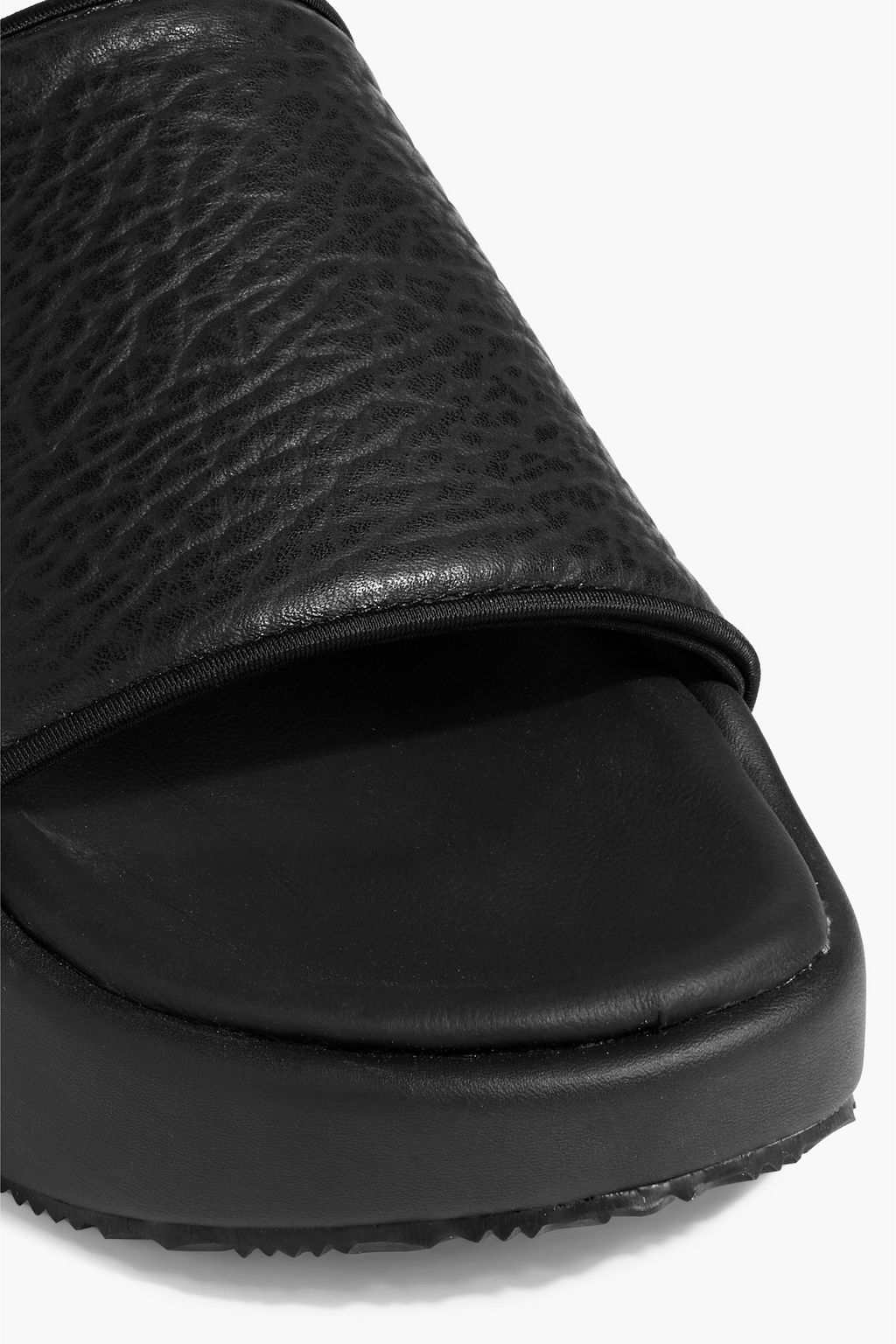 Y-3 Pebbled-leather slides