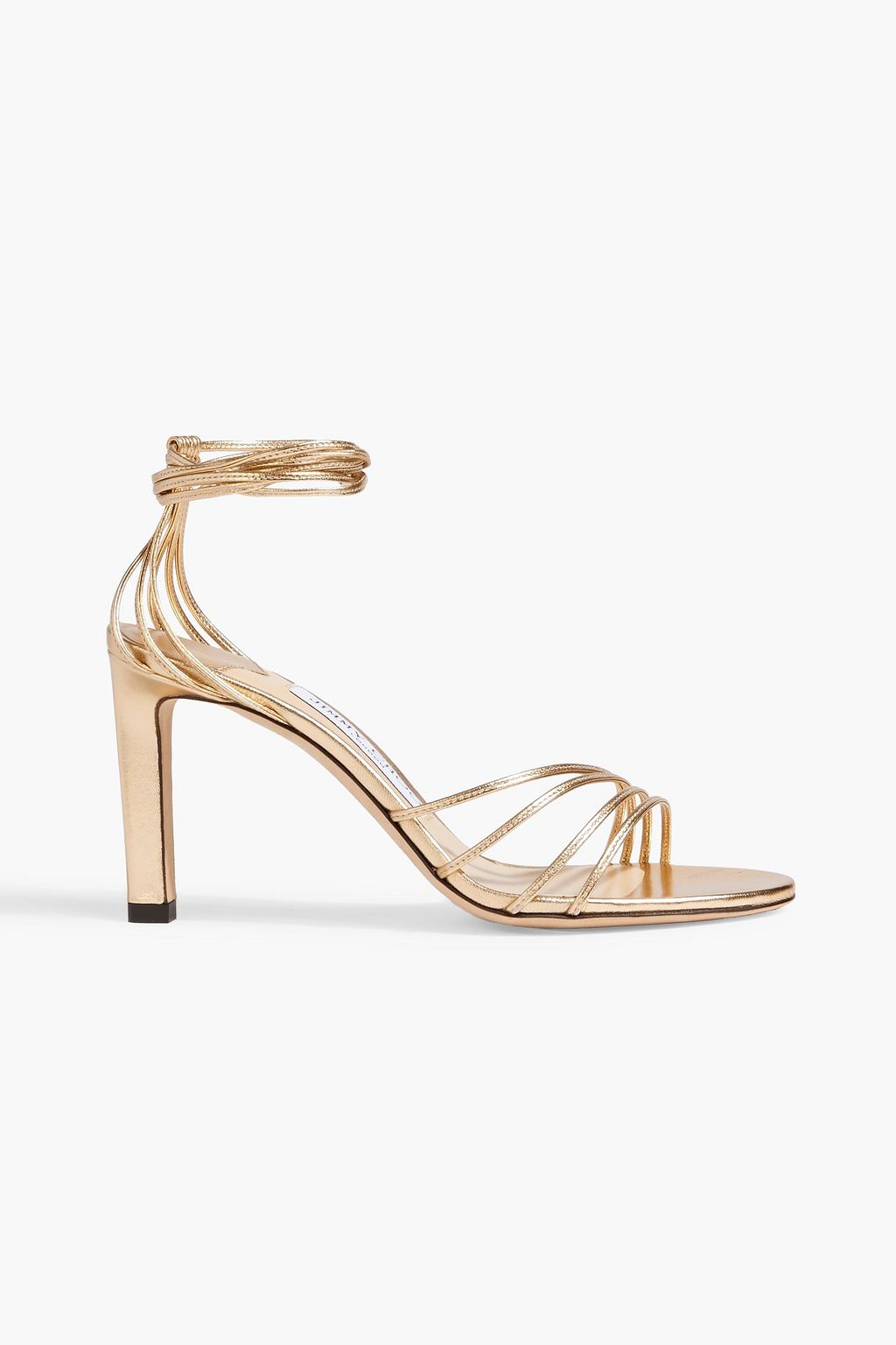 JIMMY CHOO Antia 85 metallic leather sandals | THE OUTNET