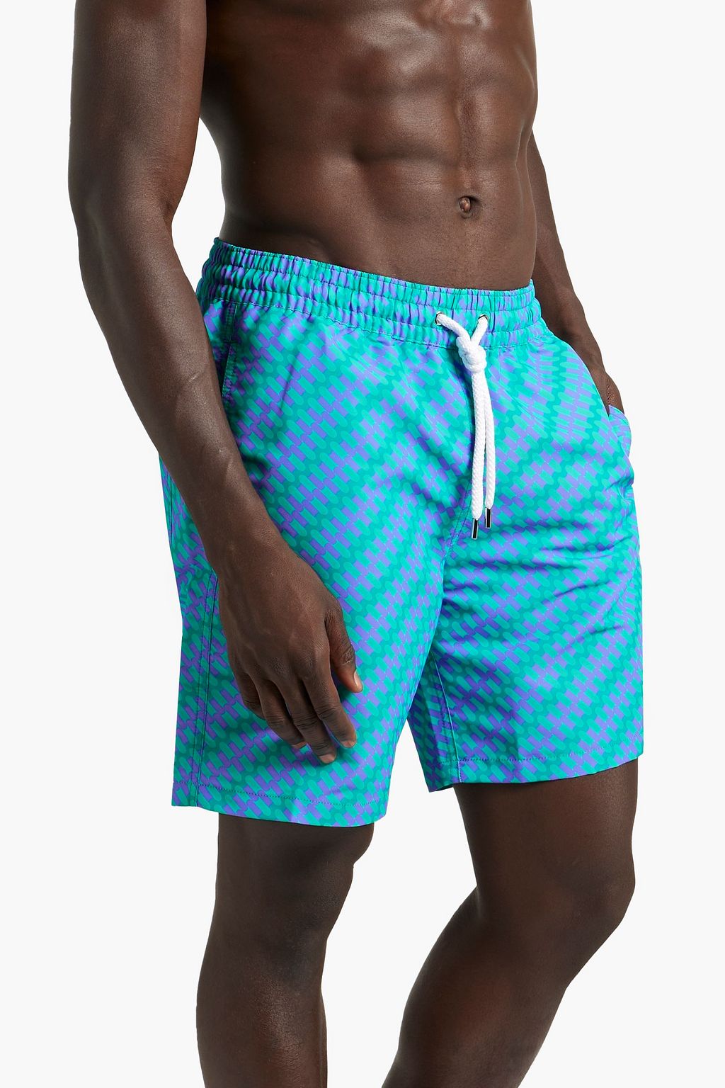 FRESCOBOL CARIOCA Mid-length printed swim shorts