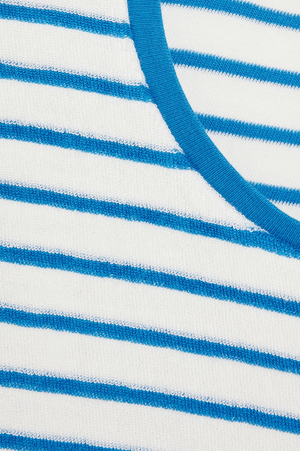 Shop Frescobol Carioca Striped Cotton-jersey T-shirt In Blue