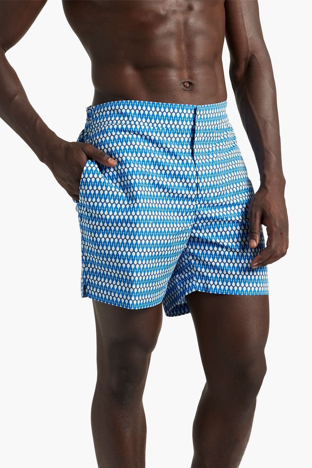 FRESCOBOL CARIOCA Mid-length printed swim shorts