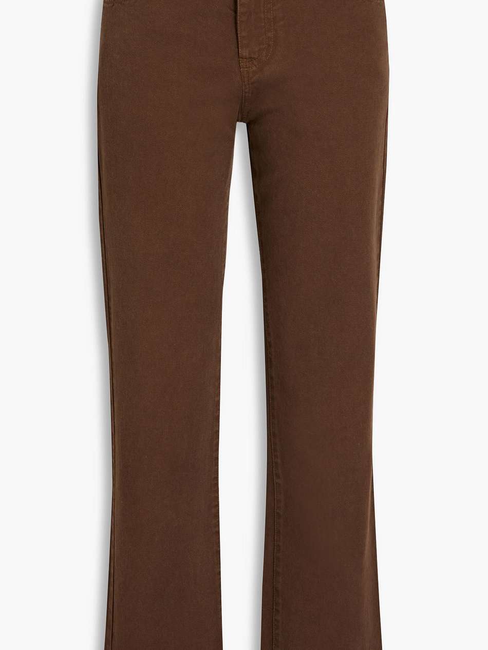 high-rise straight-leg jeans