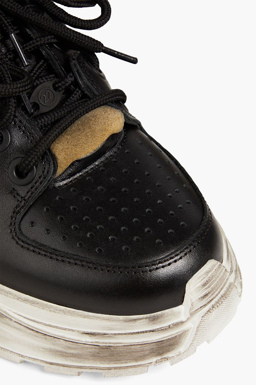MAISON MARGIELA Artisanal distressed leather exaggerated sole sneakers