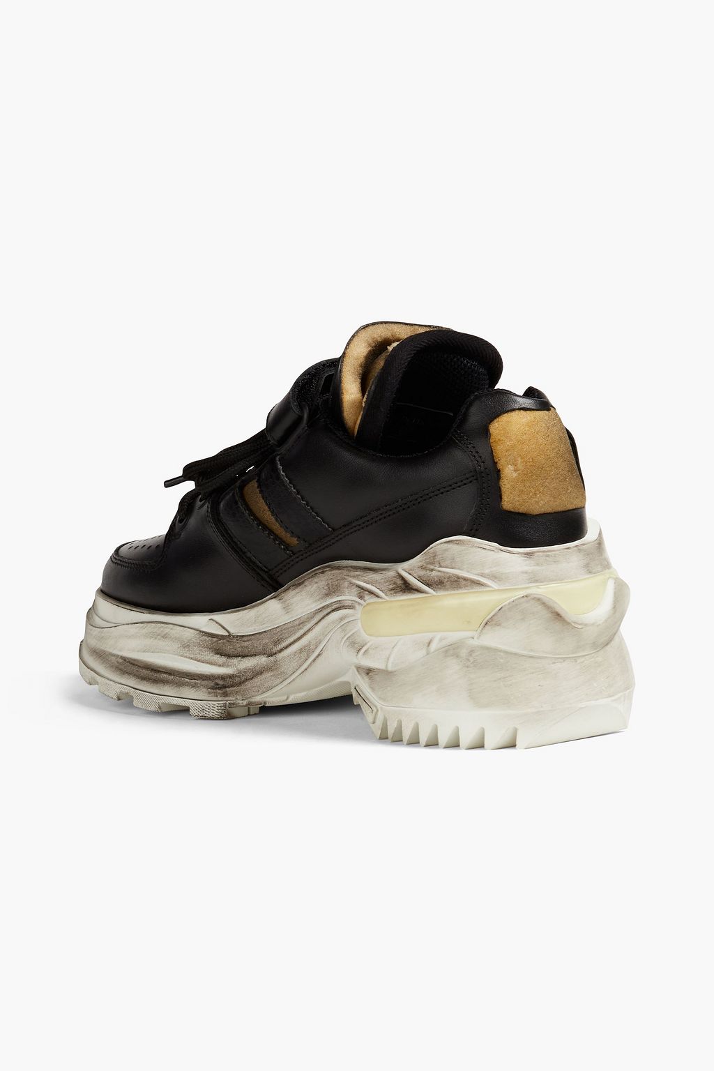 MAISON MARGIELA Artisanal distressed leather exaggerated sole sneakers