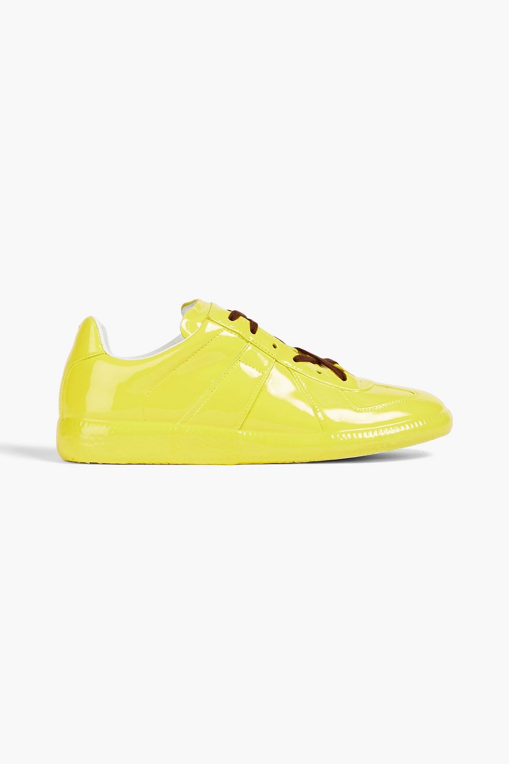 MAISON MARGIELA Patent-leather sneakers | THE OUTNET