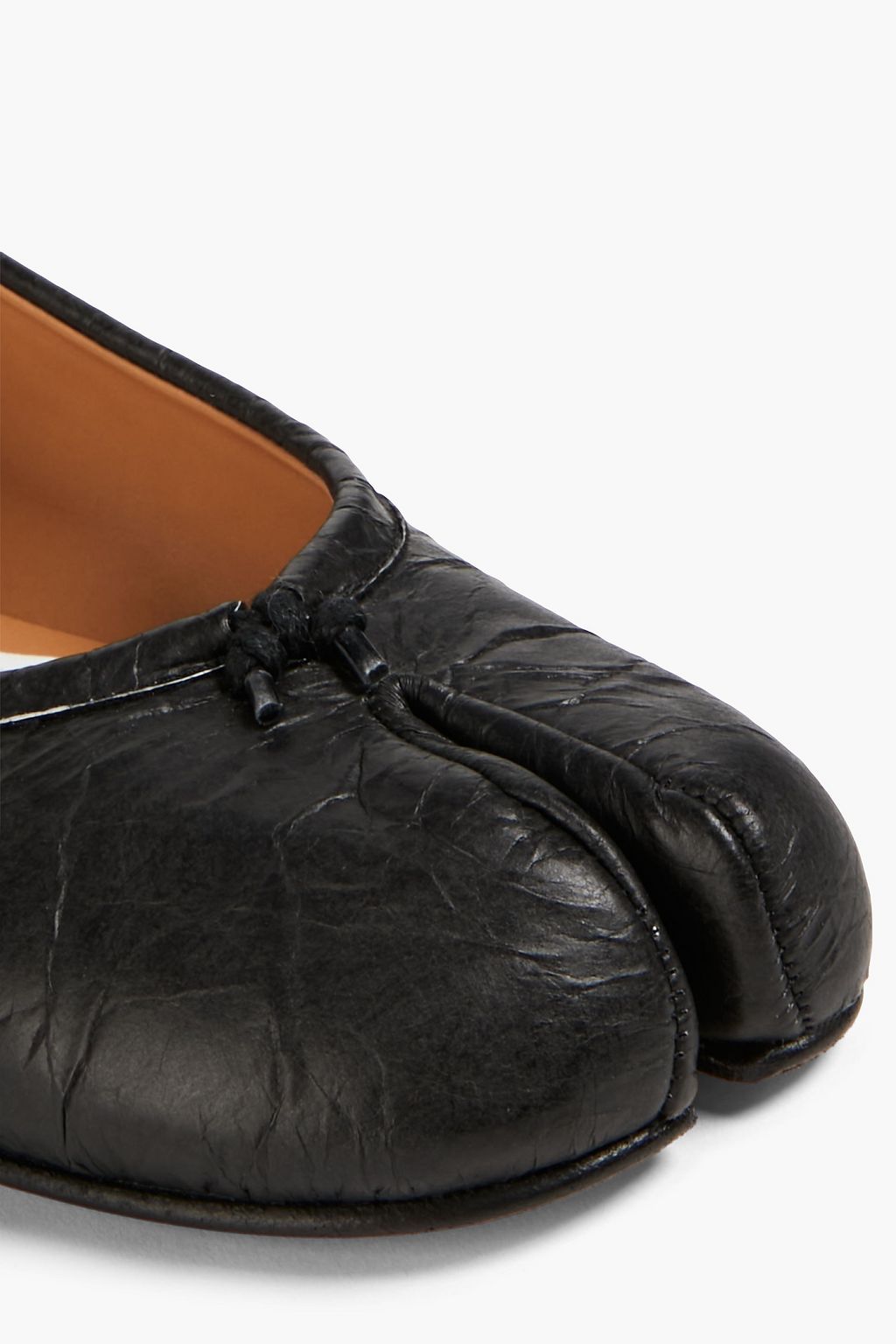 MAISON MARGIELA Tabi split-toe crinkled faux leather ballet flats
