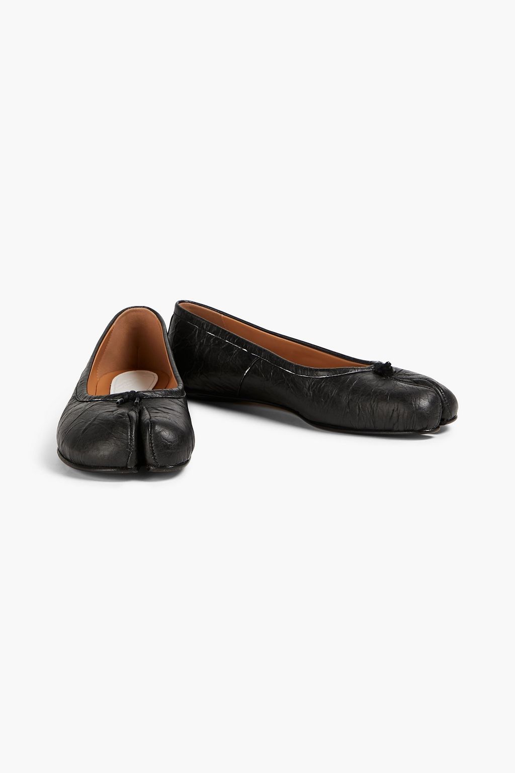 MAISON MARGIELA Tabi split-toe crinkled faux leather ballet flats