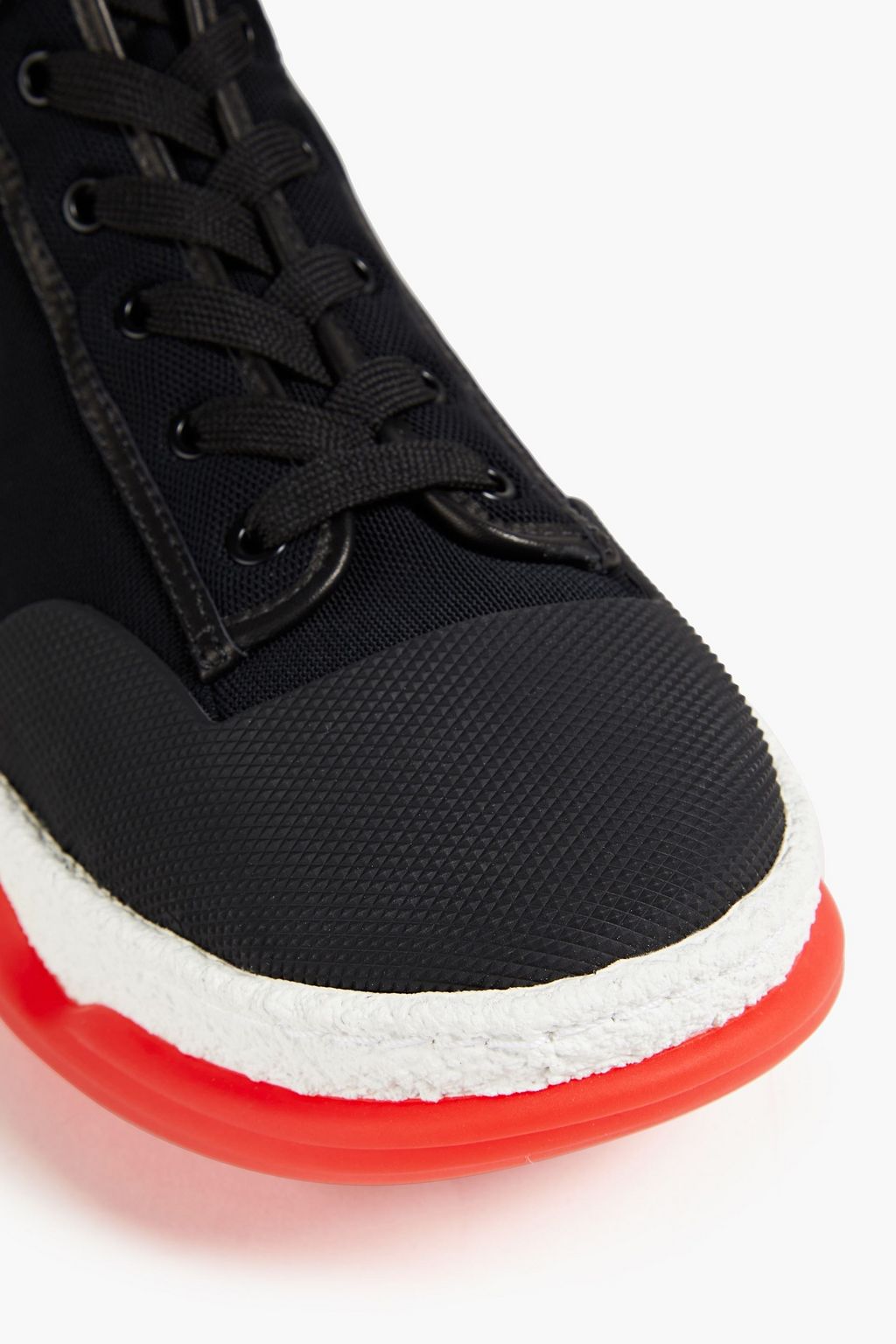 ALEXANDER WANG A1 leather-trimmed canvas high-top sneakers