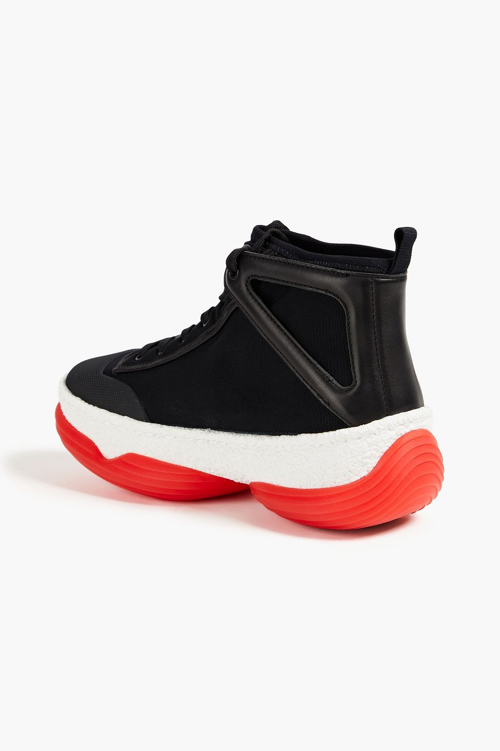 ALEXANDER WANG A1 leather-trimmed canvas high-top sneakers