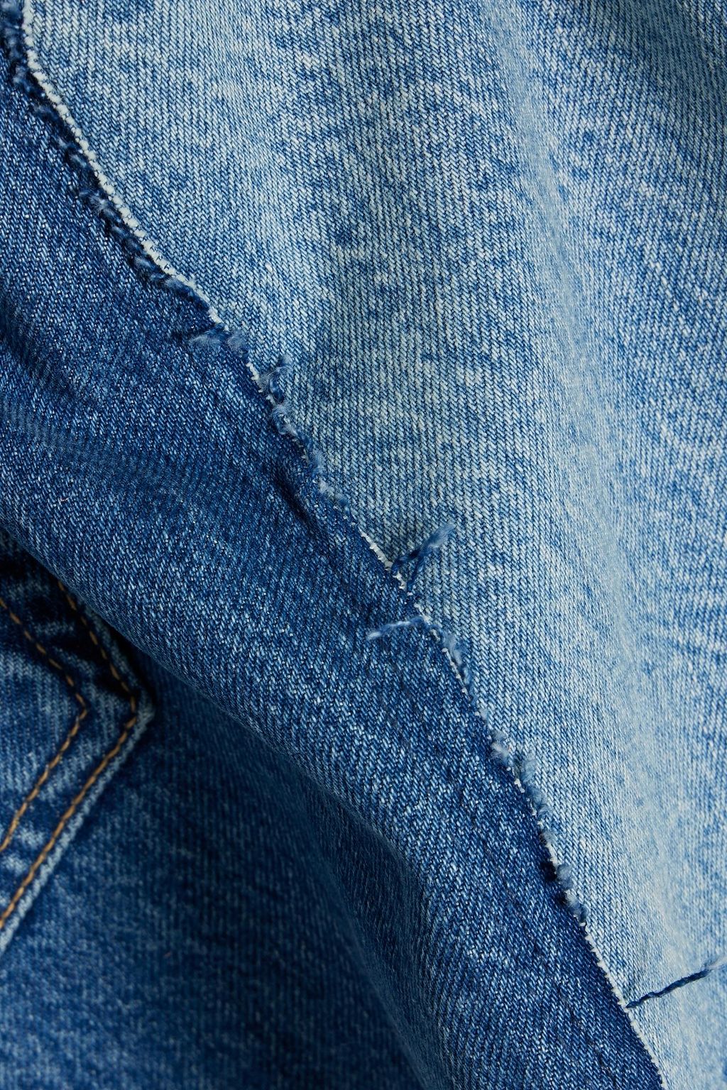 SLVRLAKE Re-work paneled denim mini skirt