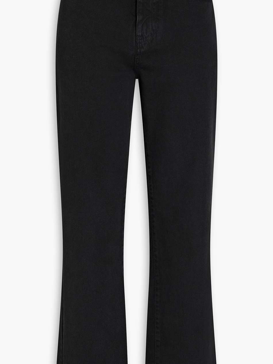 high-rise straight-leg jeans