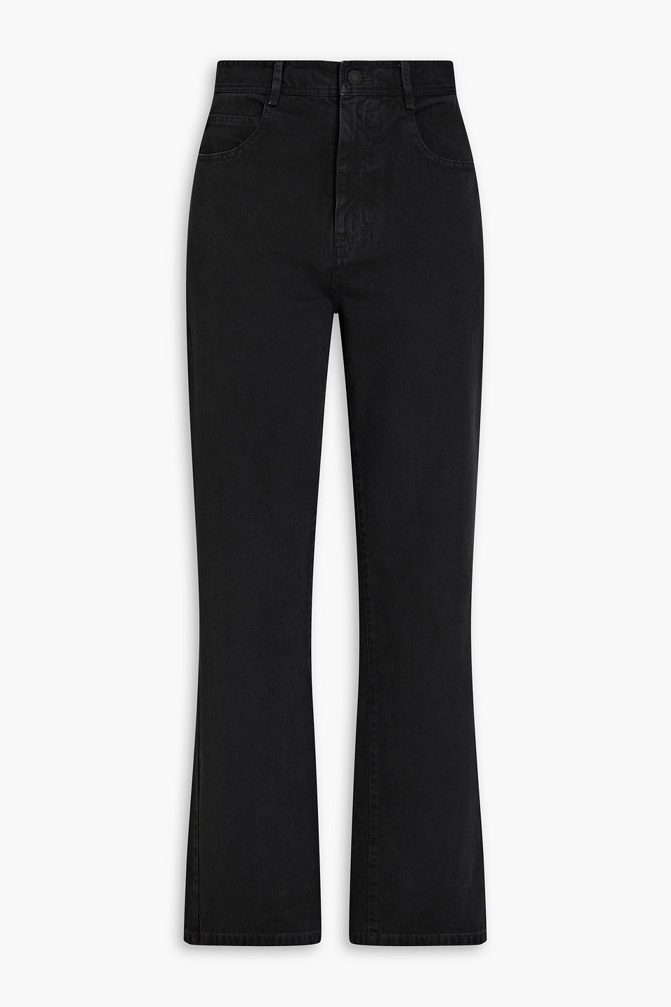 nili lotan - high-rise straight-leg jeans - gray - us 10