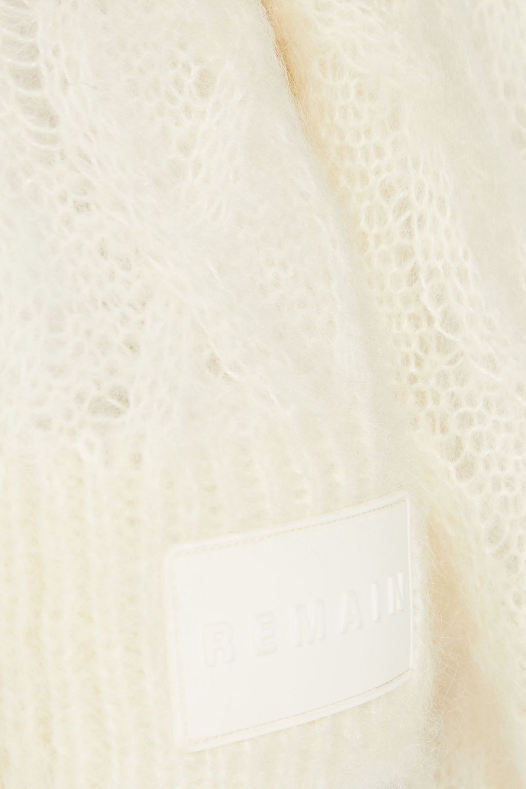 REMAIN BIRGER CHRISTENSEN Cropped cable-knit mohair-blend sweater