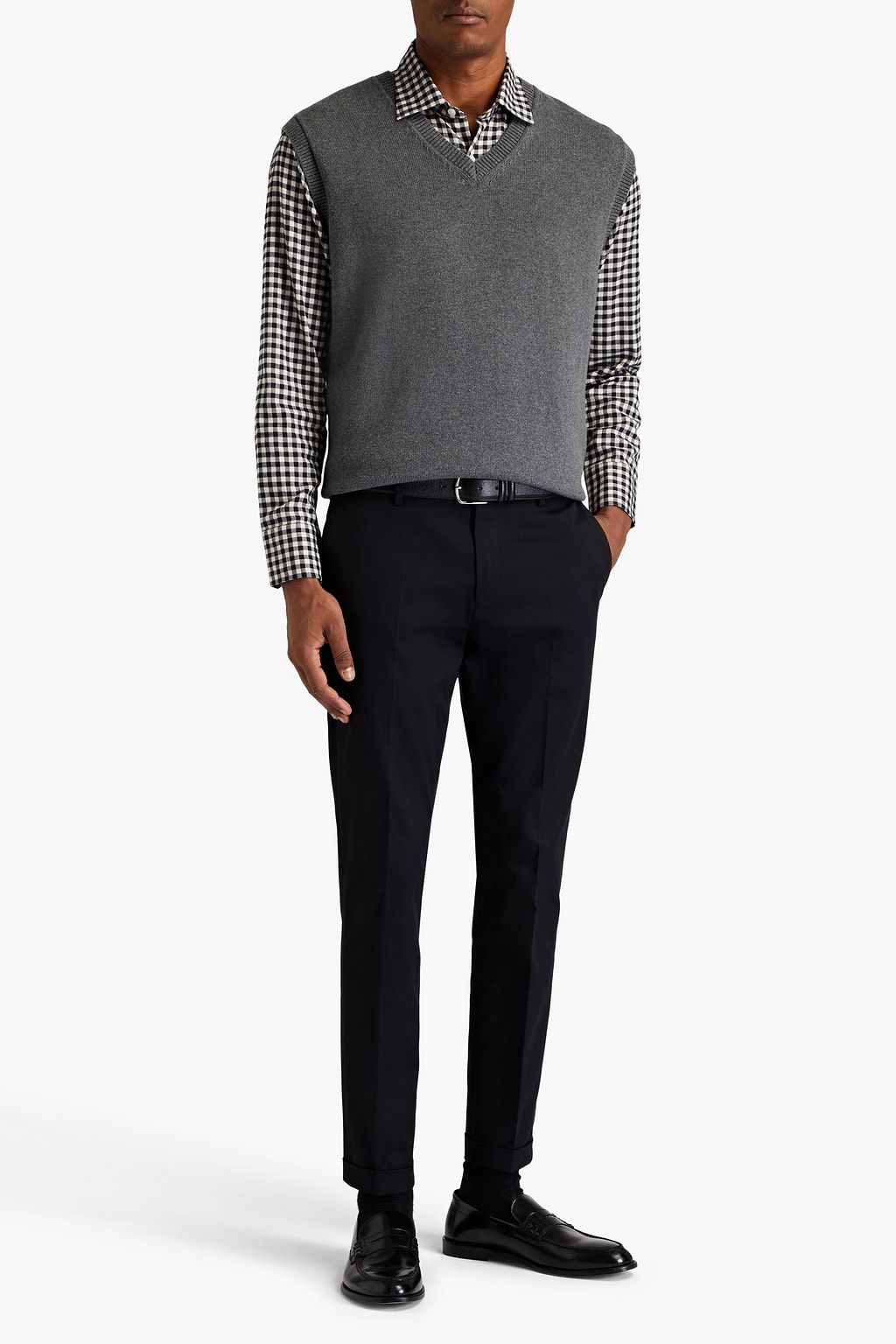 PAUL SMITH Hose mit schmalem Bein aus Twill aus einer Baumwollmischung