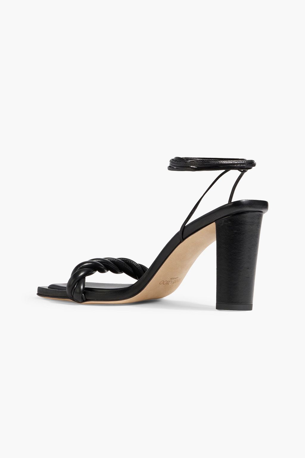JIMMY CHOO Diosa 85 twisted leather sandals