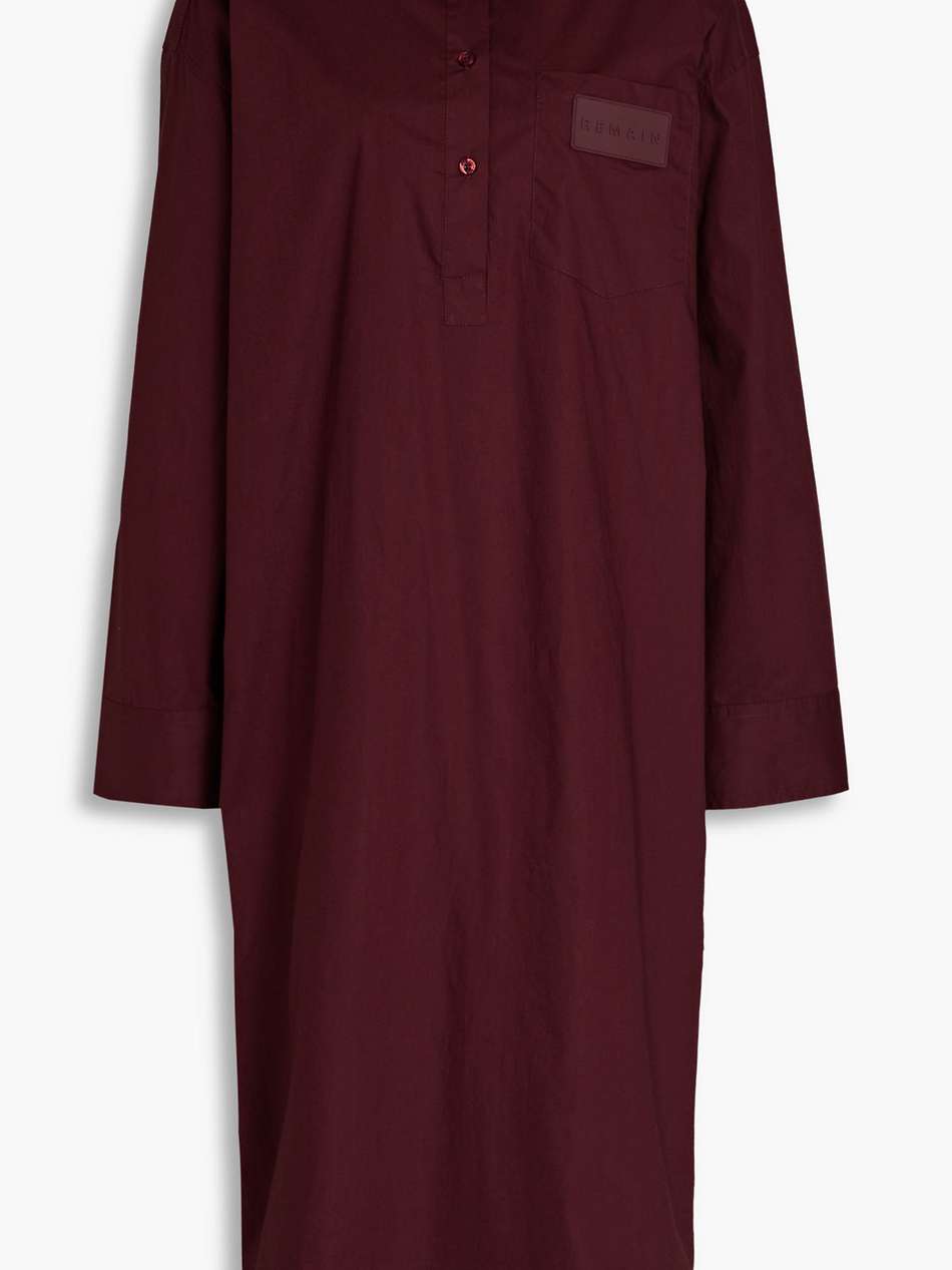 cotton-poplin midi shirt dress