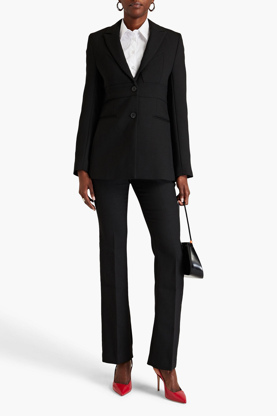 Shop Remain Birger Christensen Twill Blazer In Black