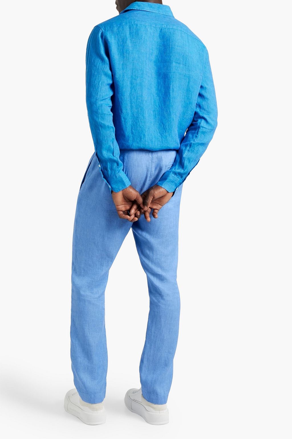 FRESCOBOL CARIOCA Oscar linen and cotton-blend drawstring pants