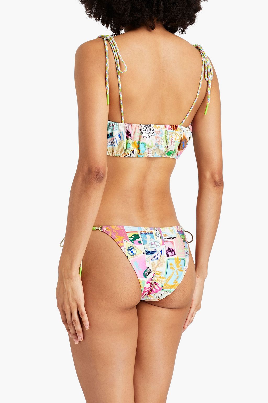 ZIMMERMANN Printed cotton bikini top
