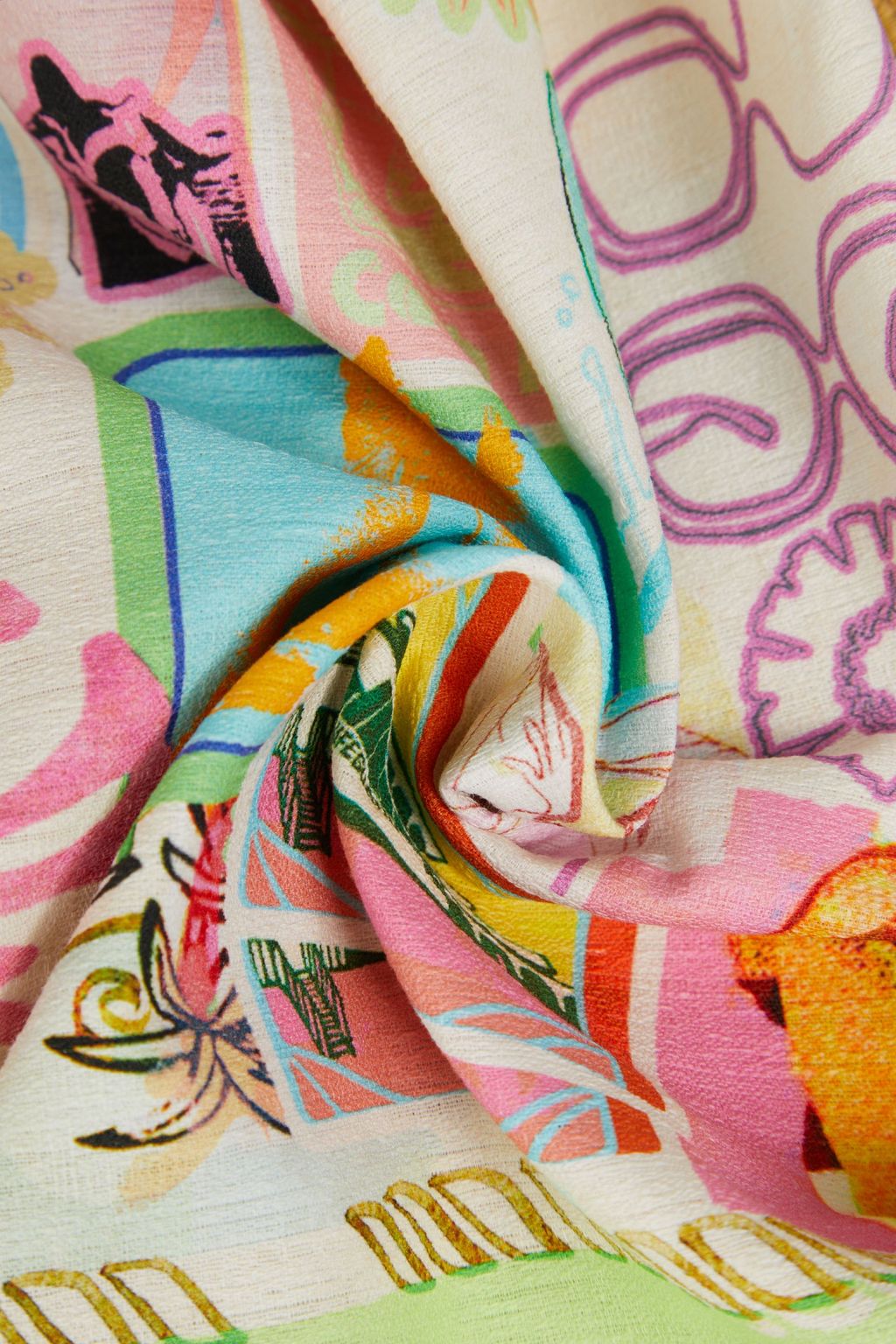 ZIMMERMANN Fringed paisley-print cotton beach towel