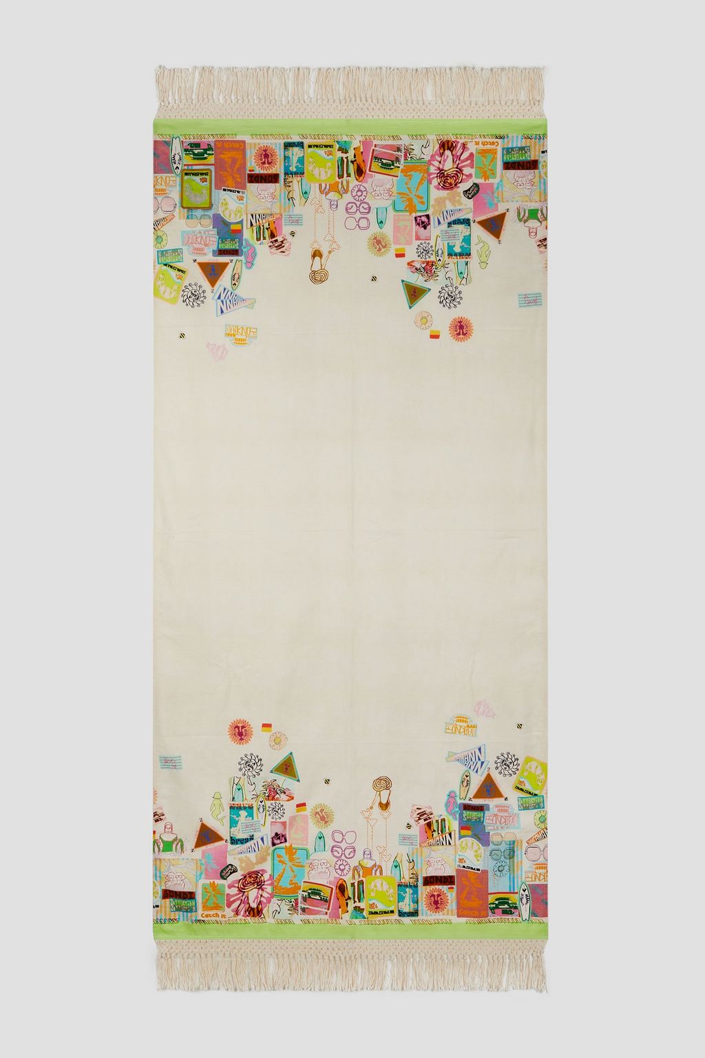 ZIMMERMANN Fringed paisley-print cotton beach towel