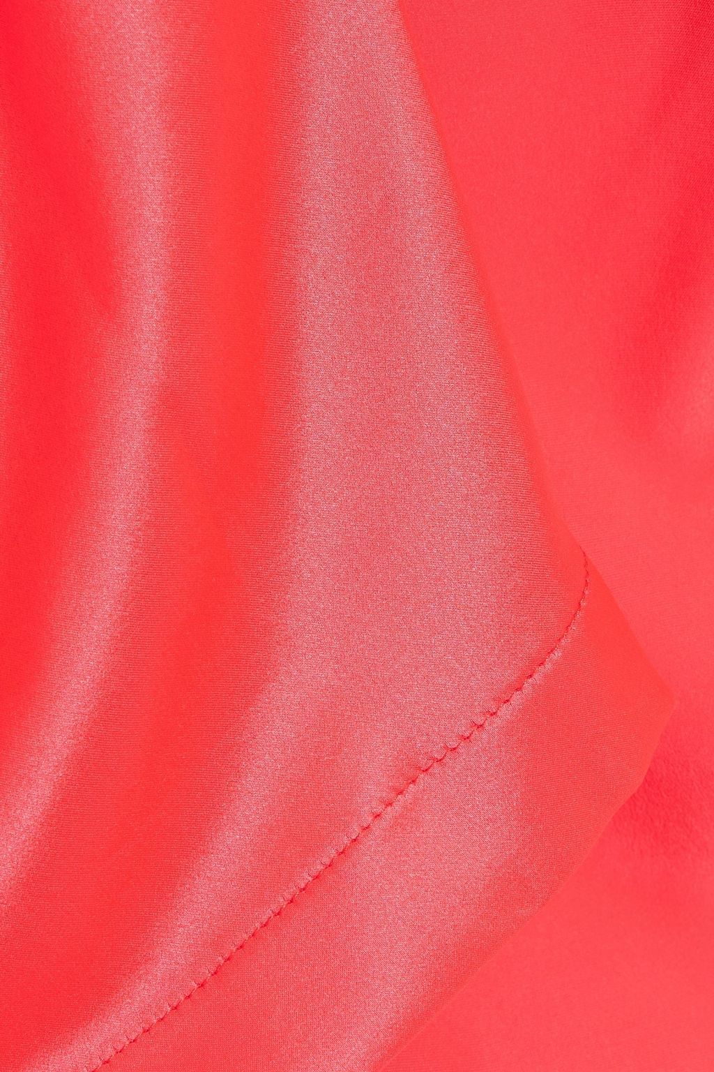 MICHELLE MASON One-shoulder twist-front silk-satin mini dress