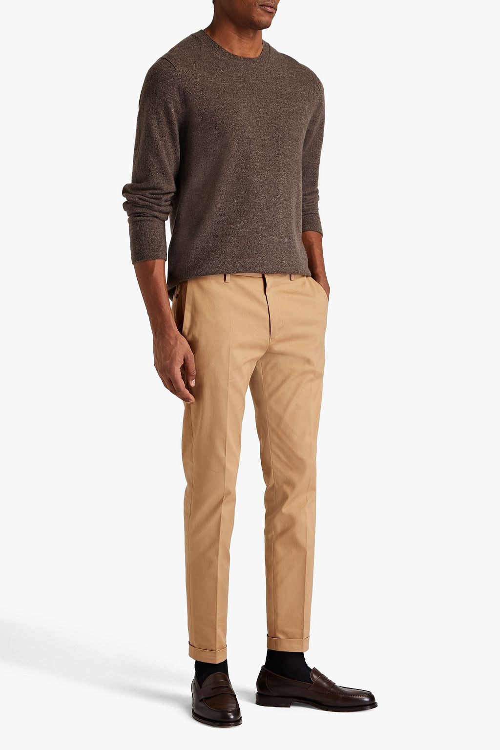 PAUL SMITH Slim-fit cotton-blend twill pants