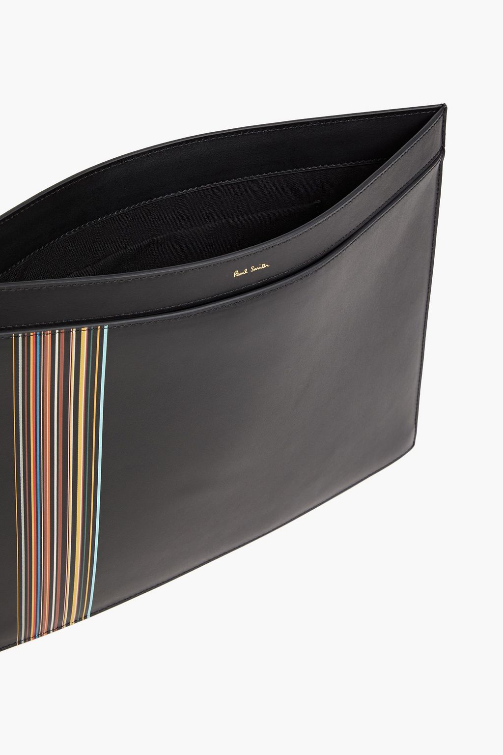 PAUL SMITH Striped  leather pouch