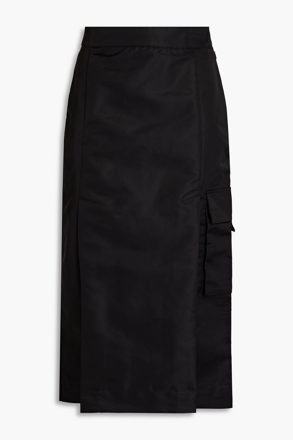 Remain Birger Christensen Black Slit Midi Skirt In Black
