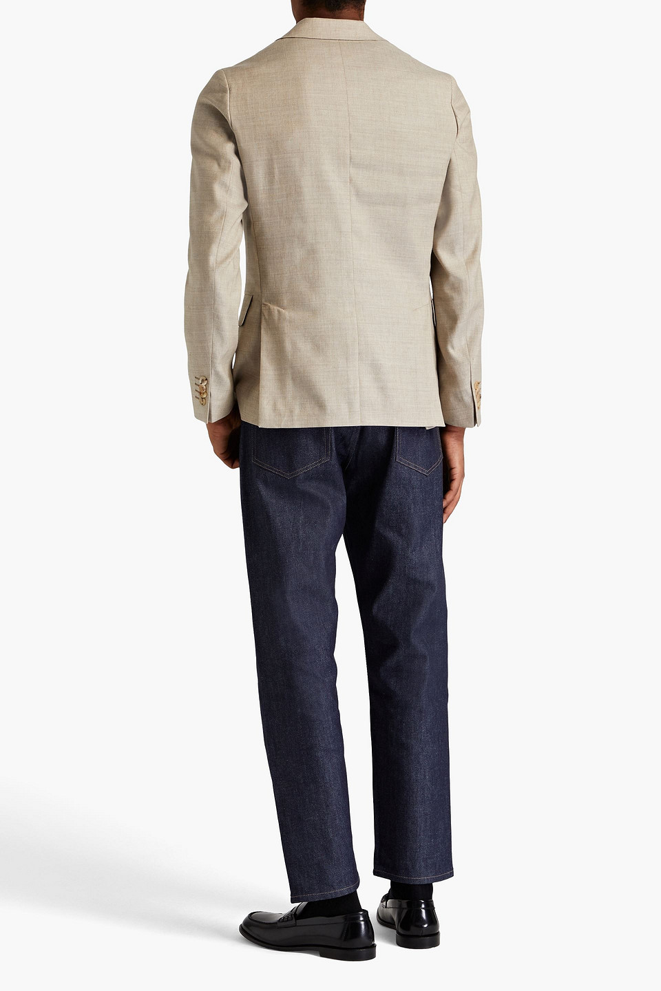 Shop Paul Smith Slim-fit Linen And Wool-blend Blazer In Beige