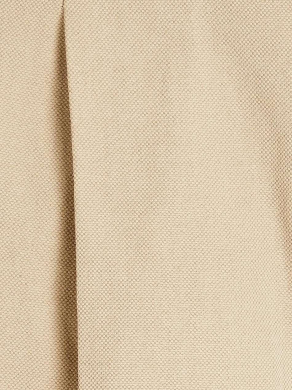 pleated cotton-blend canvas wide-leg pants