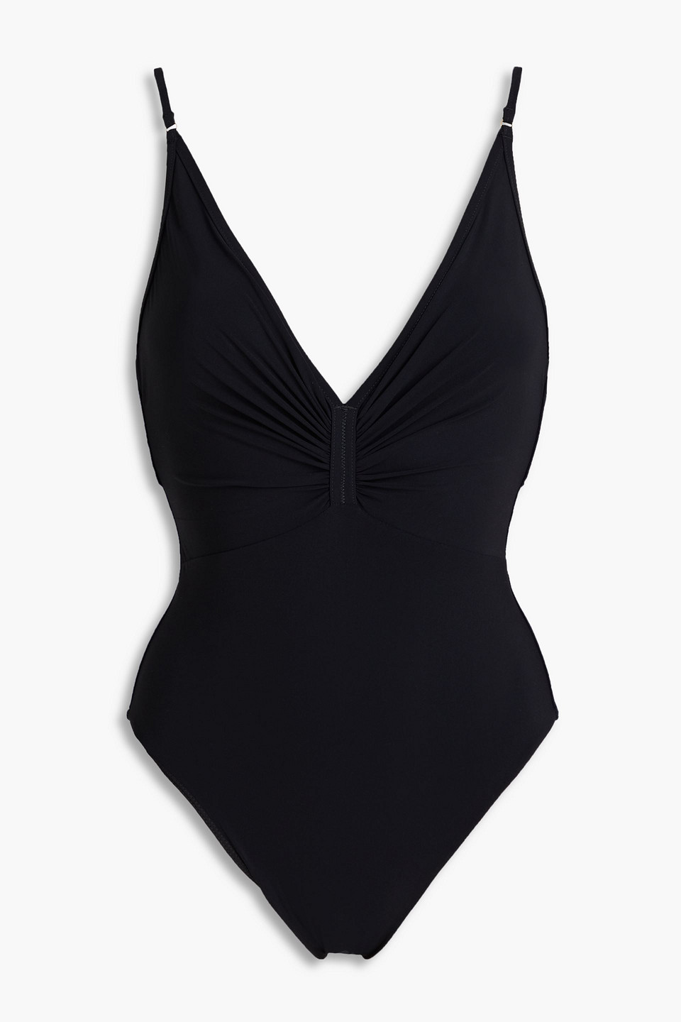 Zimmermann Clover Ruched-detail Swimsuit In Black