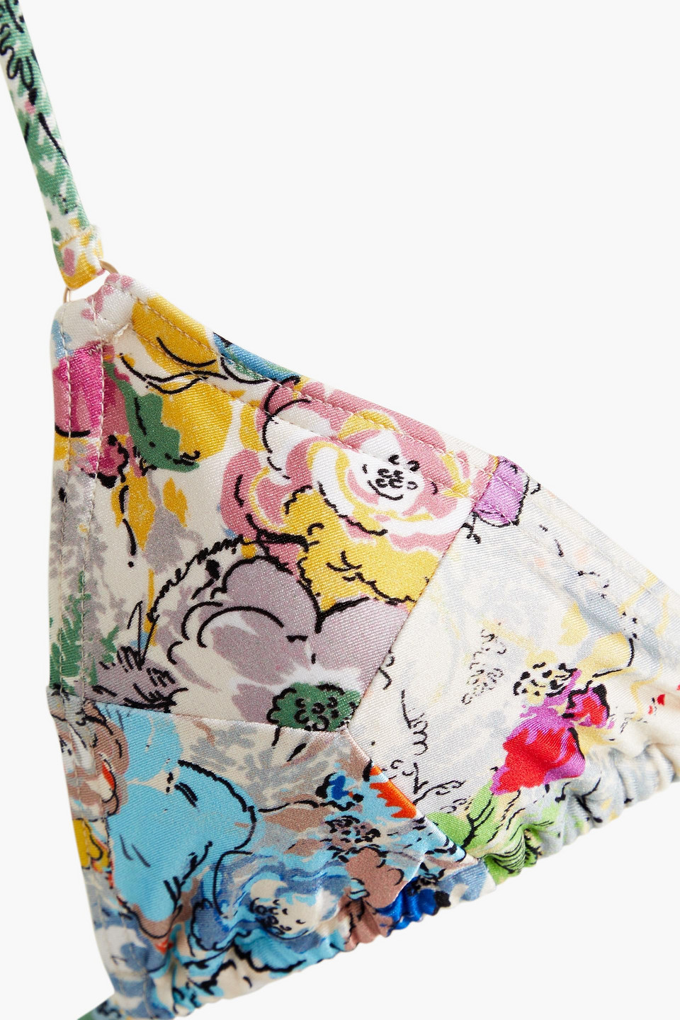Zimmermann Floral-print Triangle Bikini In Multicolor