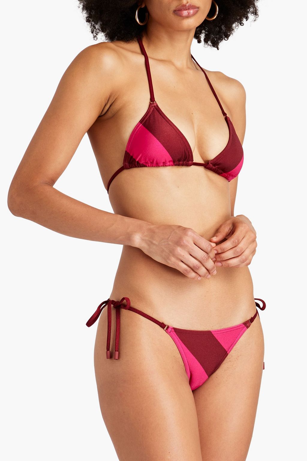 ZIMMERMANN Tiggy striped triangle bikini