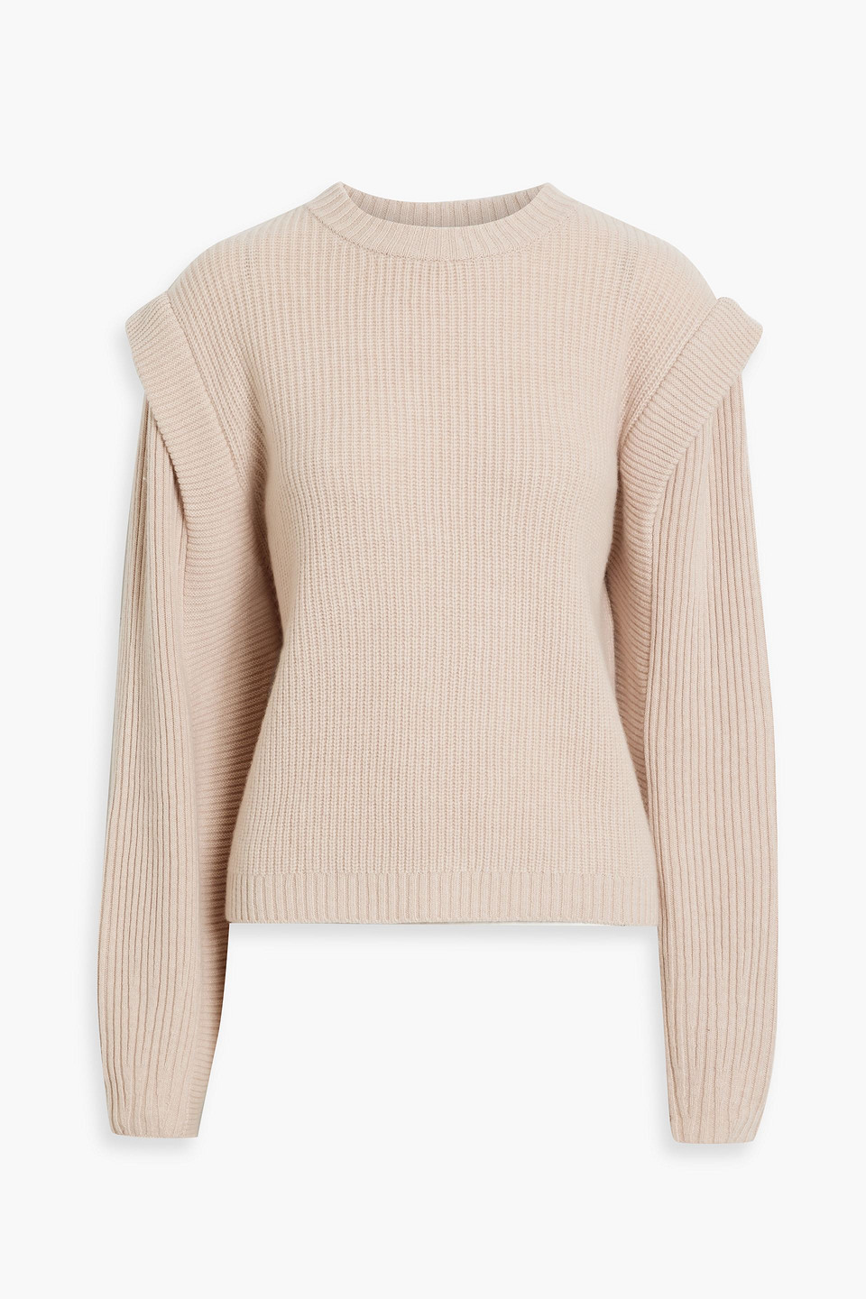 Michelle Mason Ribbed Cashmere And Wool-blend Sweater In Neutral