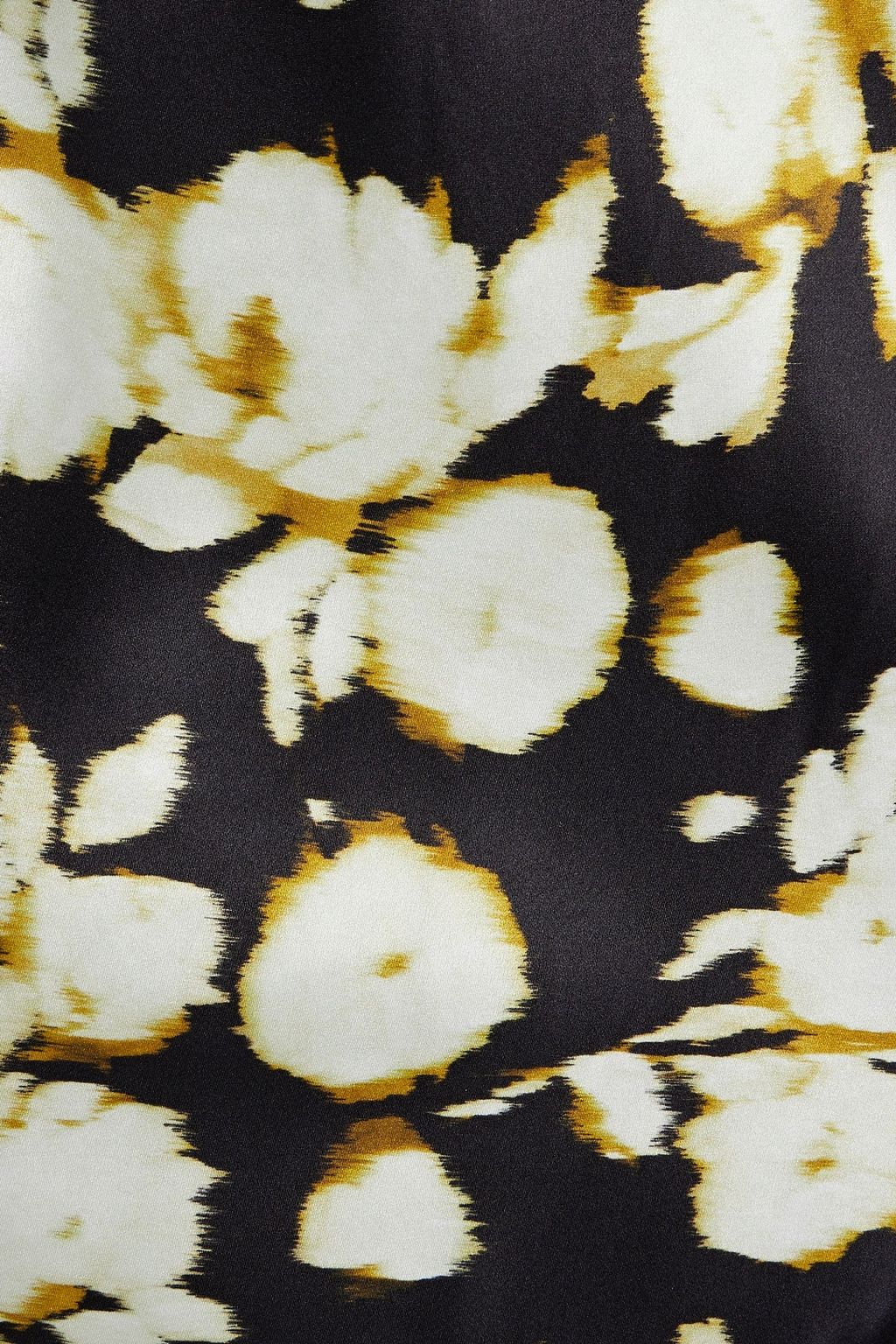 NICHOLAS Ruched floral-print silk-satin maxi dress