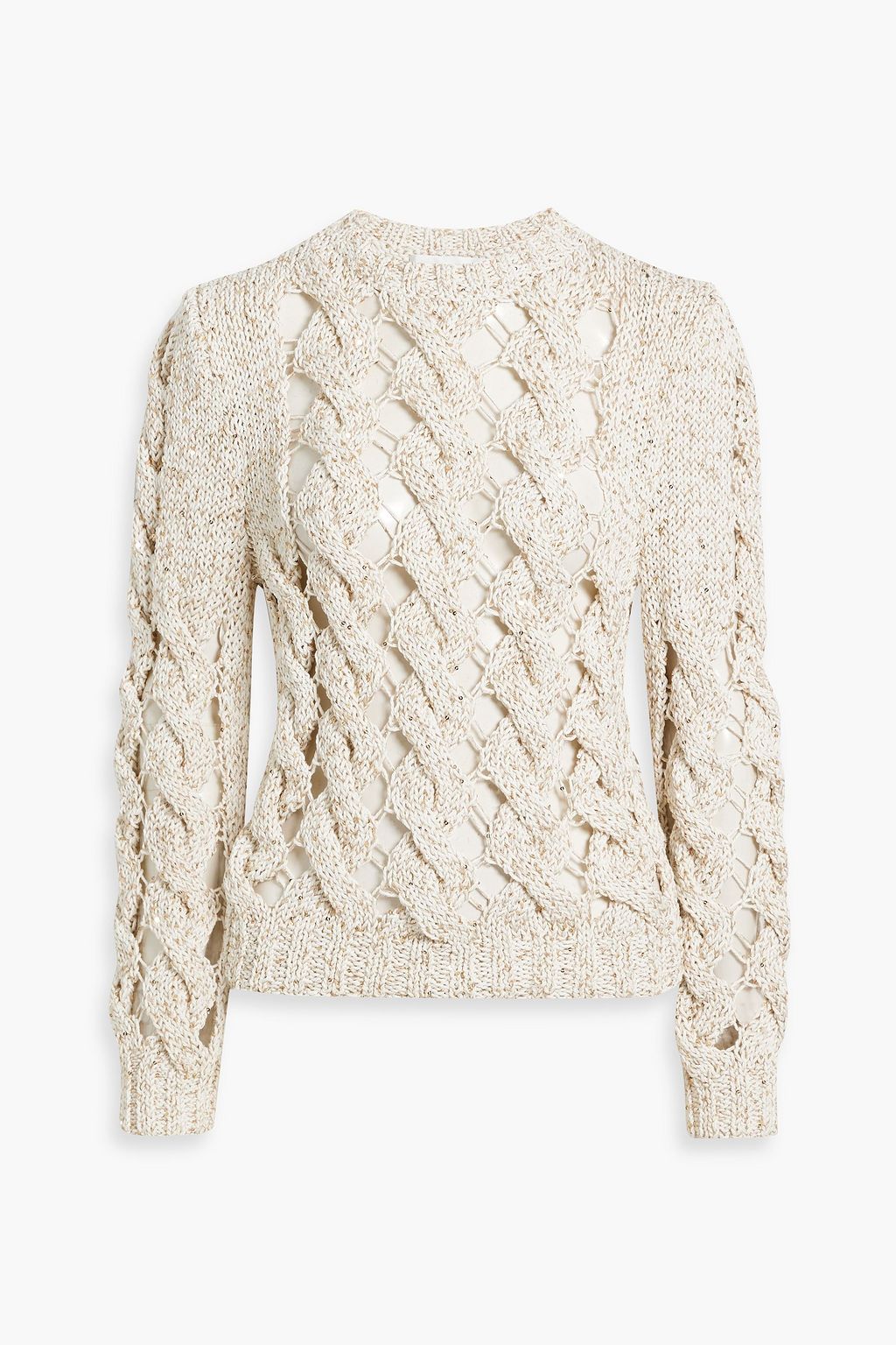 Cream cotton sweater hotsell